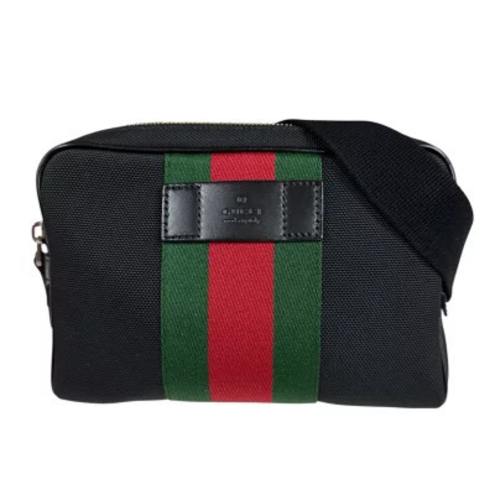 Gucci Sherry Waist Bag Canvas Black